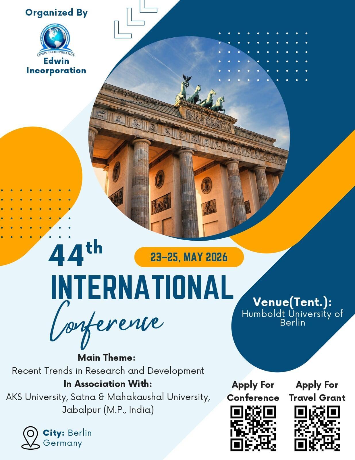 44th International Conference Germany Poster